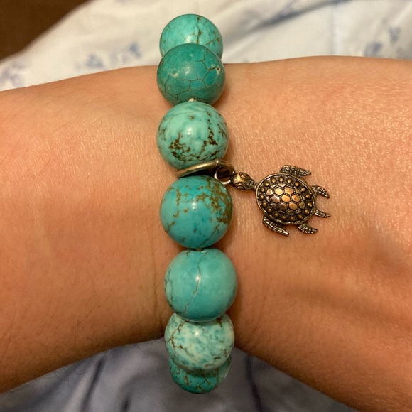 Ashley Bridget Turquoise Swarovski Turtle Bracelet - Picture 7 of 7